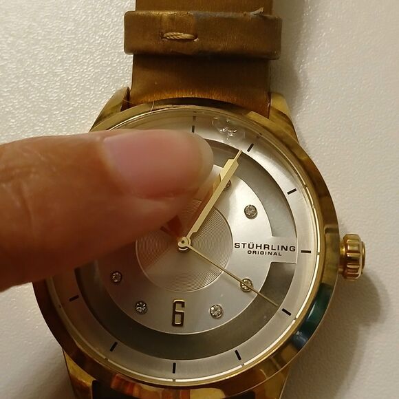Stuhrling Original Women Krysterna Crystal Leather Band Watch WR 50M Japan Movt main image 11